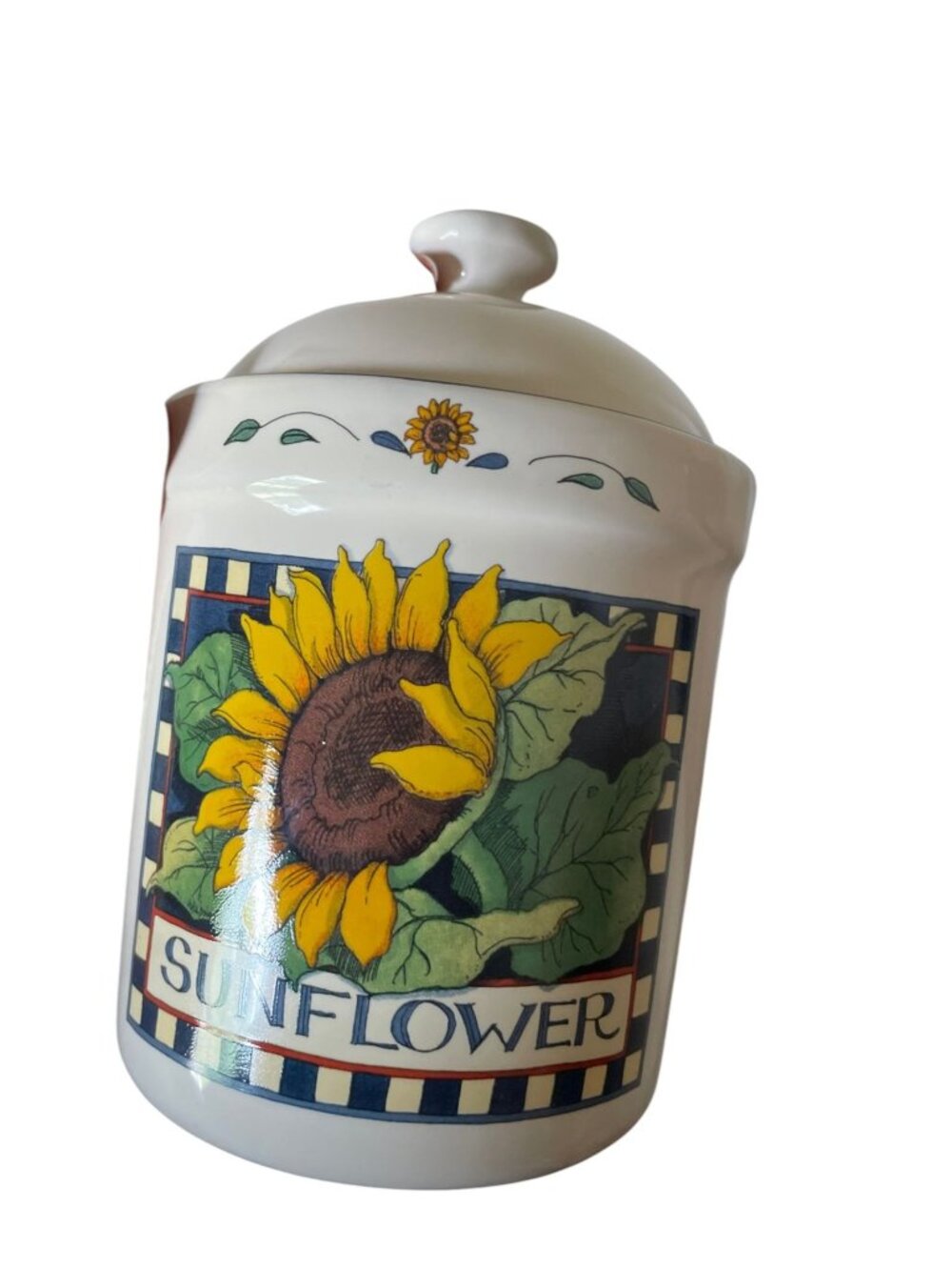 Vintage 1999 Certified International Sunflower Ceramic Canister by Susan Winget - Picture 6 of 8